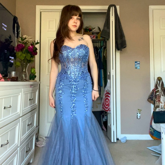 Dresses & Skirts - Blue Fishtail Mermaid Dress